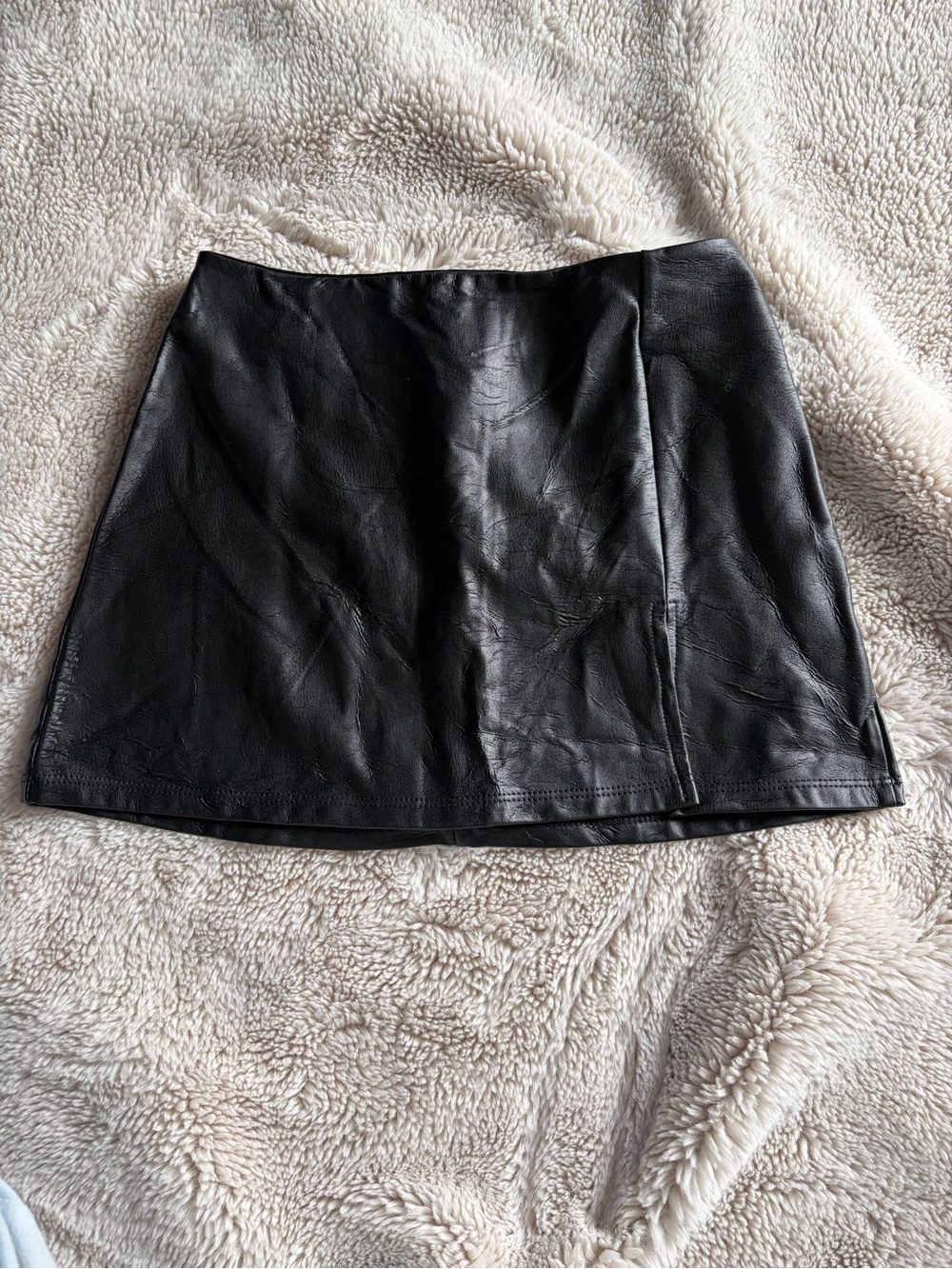 faux leather skirt
